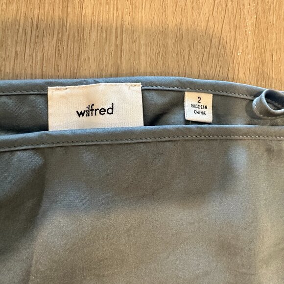 Aritzia Wilfred Elixir Blue Satin Maxi Skirt - Picture 4 of 4